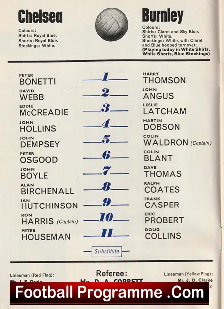 Chelsea v Burnley 1969 - Image 3