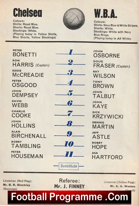 Chelsea v WBA 1969 - FA Cup - Image 3