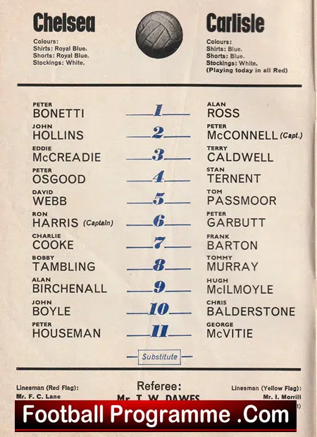 Chelsea v Carlisle United 1969 - FA Cup - Image 3