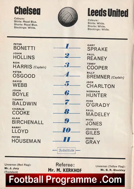Chelsea v Leeds United 1968 - Image 3