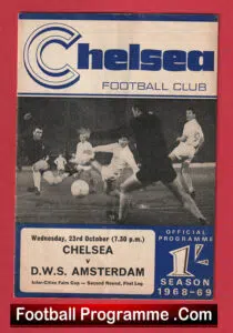 Chelsea v DWS Amsterdam 1968 – Inter Cities Fairs Cup