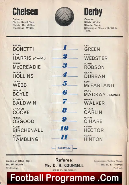 Chelsea v Derby County 1968 - Image 3