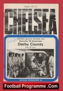 Chelsea v Derby County 1972 – Signed