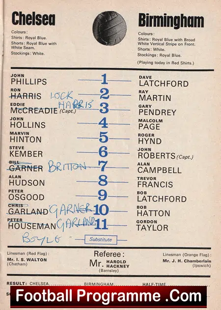 Chelsea v Birmingham City 1973 - Image 3