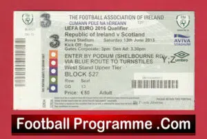 Ireland v Scotland 2015 – Ticket Euro Qualifier