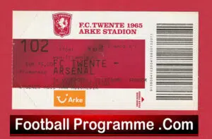 FC Twente v Arsenal 2008 – Ticket Holland Dutch