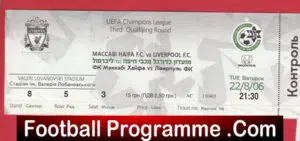 Maccabi Haifa v Liverpool 2006 – Football Ticket Israel
