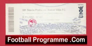 Slavia Prague v Tottenham 2008 – Football Comp Ticket