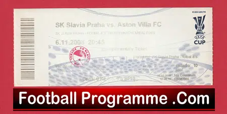 Slavia Prague v Tottenham 2008 - Football Comp Ticket - Image 2