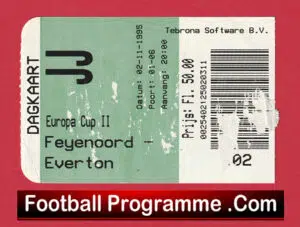 Feyenoord v Everton 1995 – Football Ticket Holland
