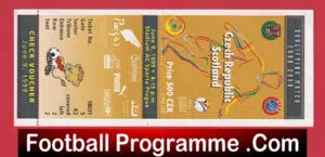 Czech Republic v Scotland 1999 – Football Ticket
