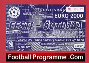 Estonia v Scotland 1999 – Football Ticket