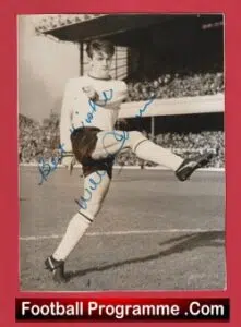Burnley Football Club Willie Irvine Signed Press Photograph 1965