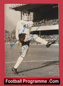 Burnley Football Club Willie Irvine Signed Press Photograph 1965