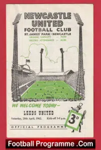 Newcastle United v Leeds United 1962