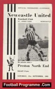 Newcastle United v Preston North End 1963
