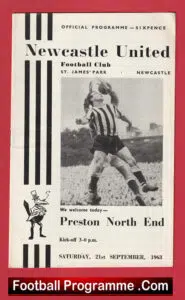 Newcastle United v Preston North End 1963