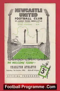 Newcastle United v Charlton Athletic 1961