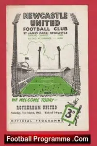 Newcastle United v Rotherham United 1962