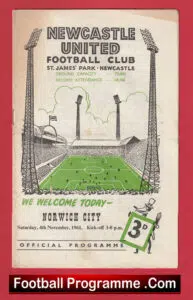 Newcastle United v Norwich City 1961
