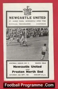 Newcastle United v Preston North End 1964