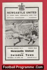 Newcastle United v Swindon Town 1965
