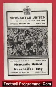 Newcastle United v Manchester City 1965