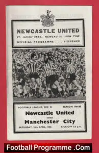Newcastle United v Manchester City 1965