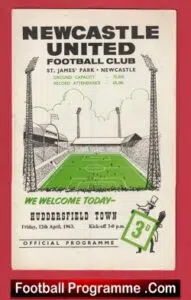 Newcastle United v Huddersfield Town 1963
