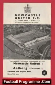 Newcastle United v Aalborg 1966 – Denmark Team
