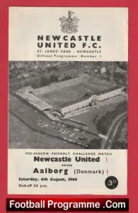 Newcastle United v Aalborg 1966 – Denmark Team