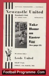 Newcastle United v Leeds United 1964