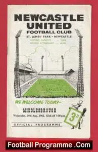 Newcastle United v Middlesbrough 1962