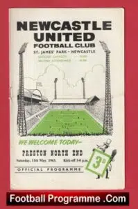 Newcastle United v Preston North End 1963