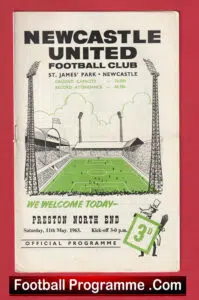 Newcastle United v Preston North End 1963