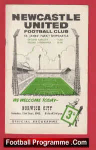 Newcastle United v Norwich City 1962