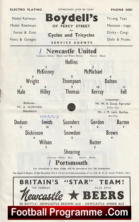 Newcastle United v Portsmouth 1962 - Image 3