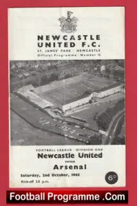 Newcastle United v Arsenal 1965