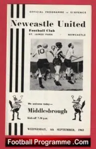 Newcastle United v Middlesbrough 1963