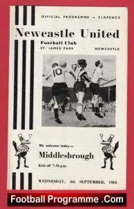 Newcastle United v Middlesbrough 1963