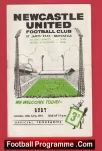 Newcastle United v Bury 1963