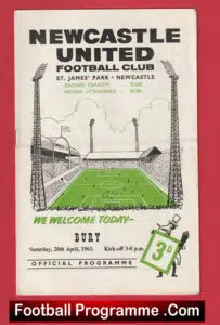 Newcastle United v Bury 1963