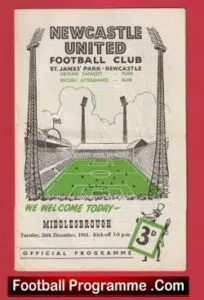 Newcastle United v Middlesbrough 1961