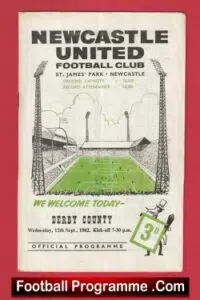 Newcastle United v Derby County 1962