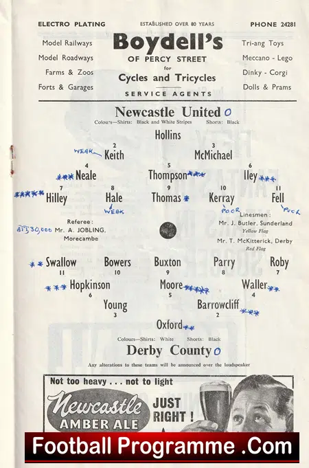 Newcastle United v Derby County 1962 - Image 3