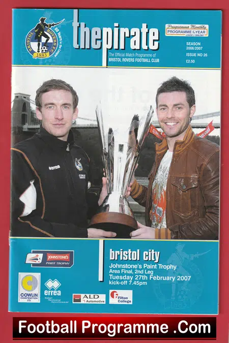 Bristol Rovers v Bristol City 2007 - Trophy Cup Final + Ticket - Image 2