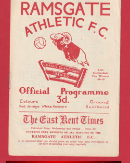 Ramsgate Athletic v Whitstable 1956