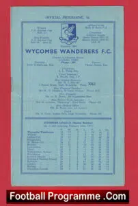 Wycombe Wanderers v Ilford 1957 – FA Amateur Cup Replay