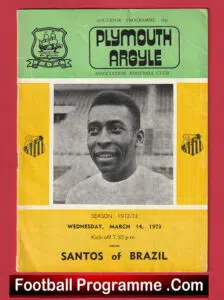 Plymouth Argyle v Santos 1973 – PELE Friendly Brazil Santos