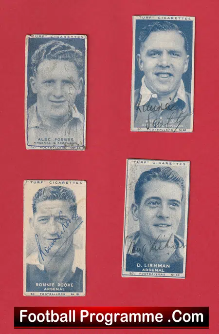 Arsenal Autograph Signed Picture Cards 1948 - Image 2
